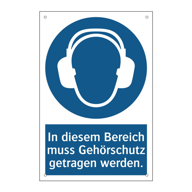 In diesem Bereich muss Gehörschutz getragen werden.