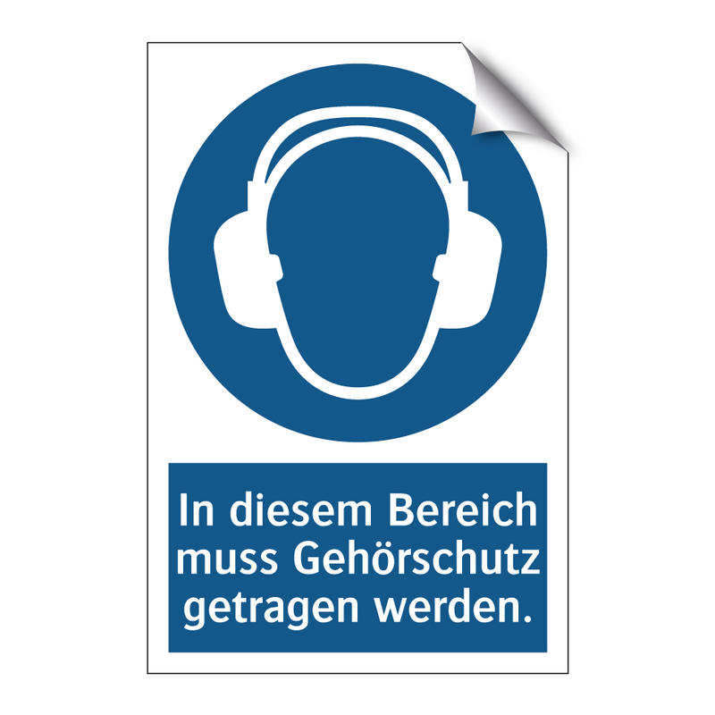 In diesem Bereich muss Gehörschutz getragen werden.