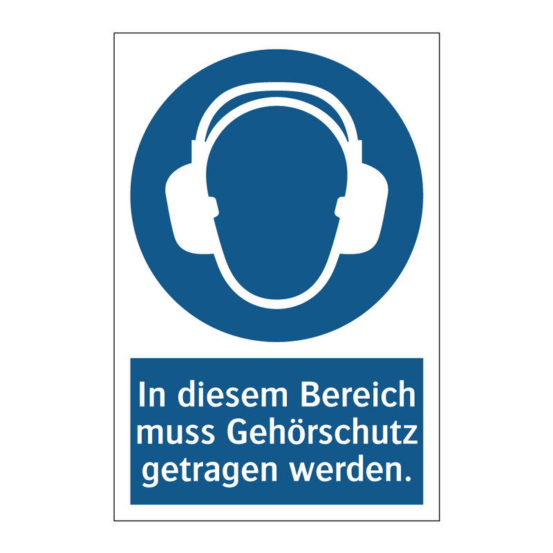 In diesem Bereich muss Gehörschutz getragen werden.