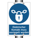 Elektrischer Kontakt muss verriegelt werden