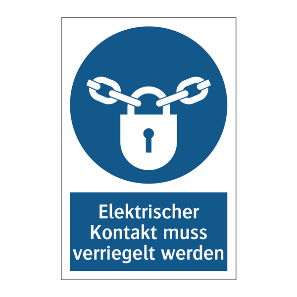 Elektrischer Kontakt muss verriegelt werden
