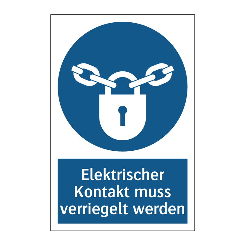 Elektrischer Kontakt muss verriegelt werden
