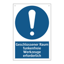 Geschlossener Raum funkenfreie Werkzeuge erforderlich