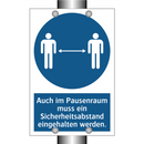 Auch im Pausenraum muss ein Sicherheitsabstand eingehalten werden.