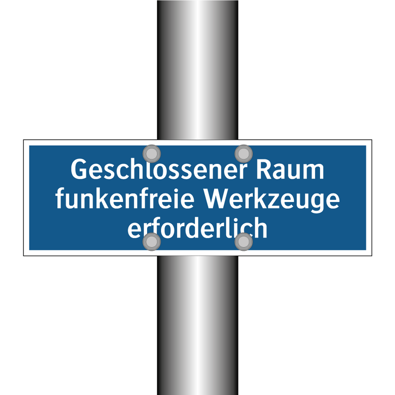 Geschlossener Raum funkenfreie Werkzeuge erforderlich