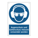 Augenschutz und Gehörschutz müssen verwendet werden