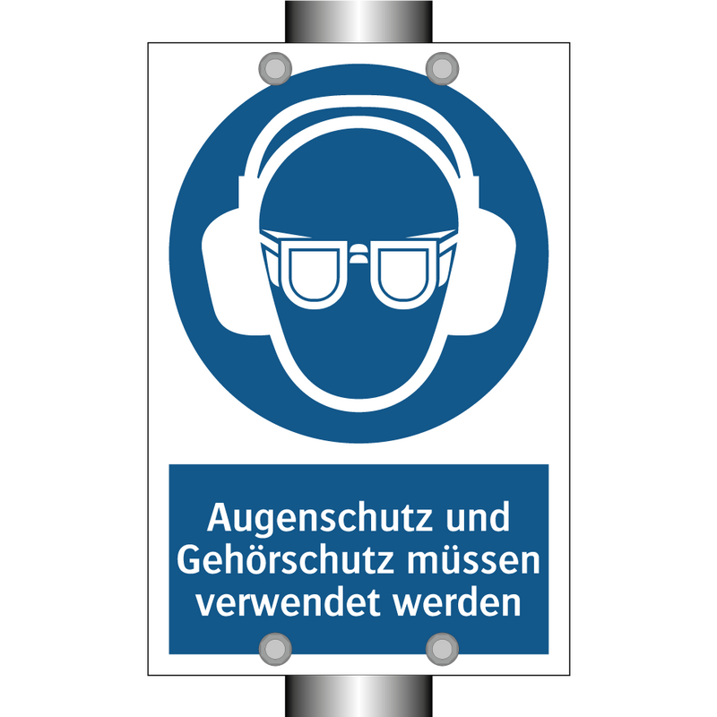 Augenschutz und Gehörschutz müssen verwendet werden