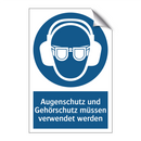 Augenschutz und Gehörschutz müssen verwendet werden