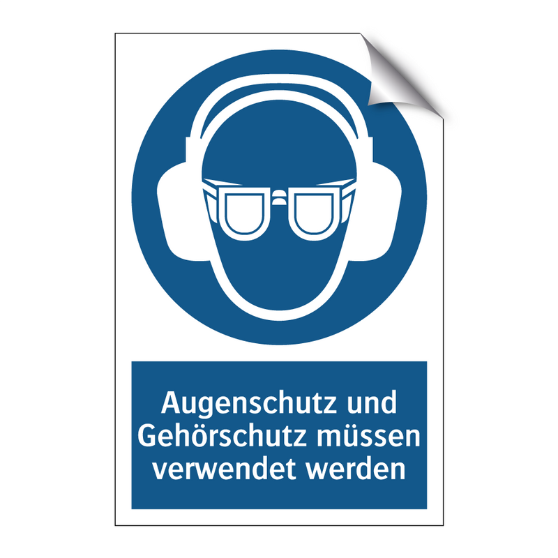 Augenschutz und Gehörschutz müssen verwendet werden