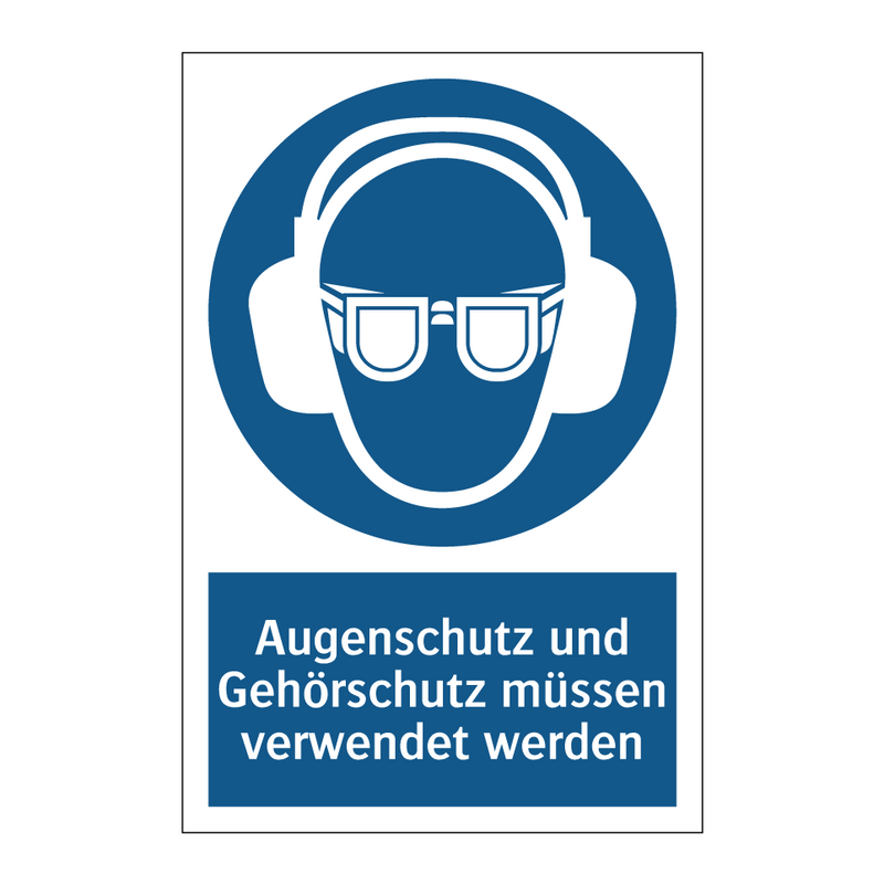 Augenschutz und Gehörschutz müssen verwendet werden