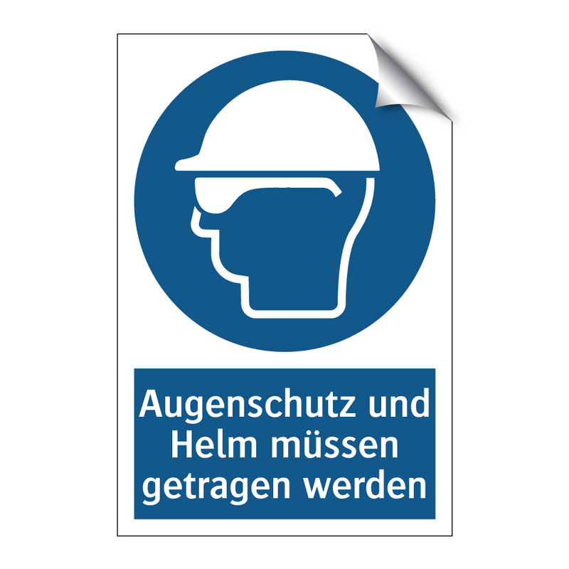 Augenschutz und Helm müssen getragen werden