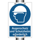 Augenschutz und Schutzhelm erforderlich