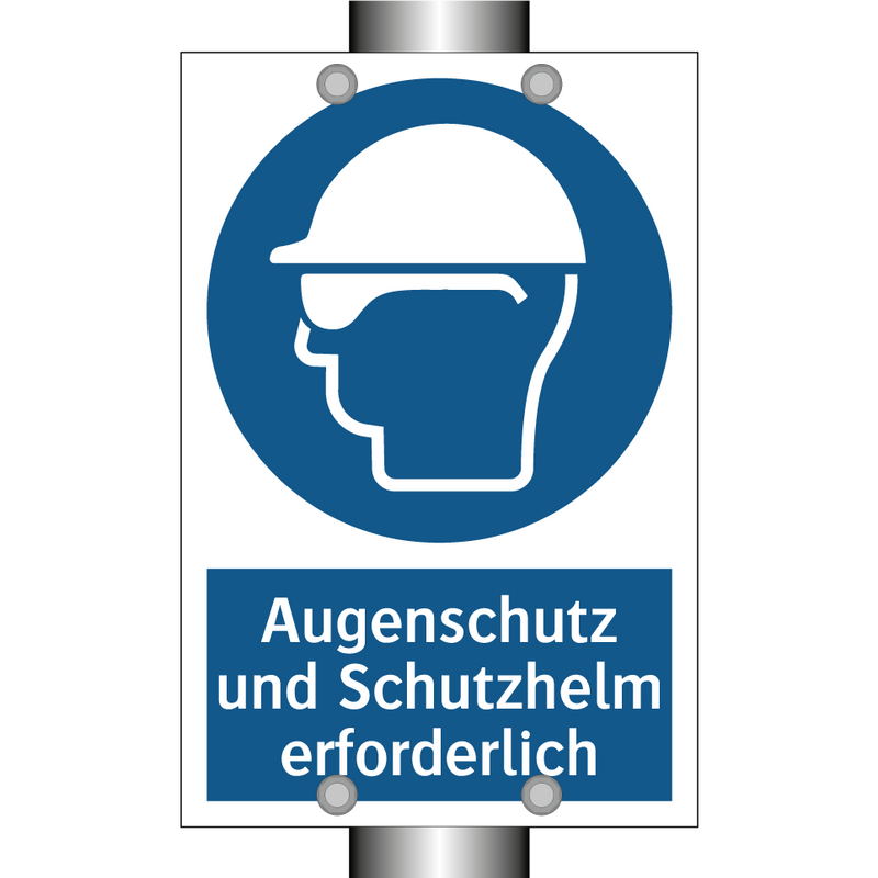 Augenschutz und Schutzhelm erforderlich
