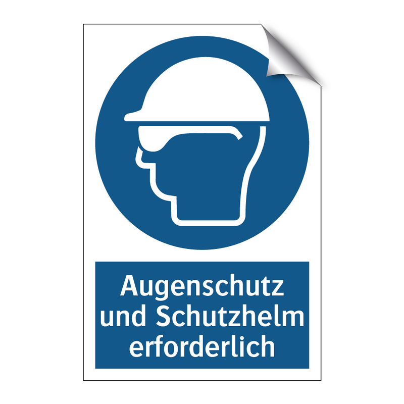 Augenschutz und Schutzhelm erforderlich