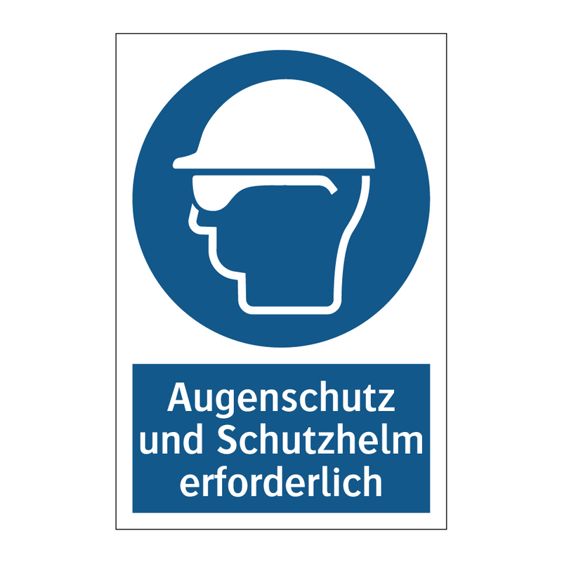Augenschutz und Schutzhelm erforderlich