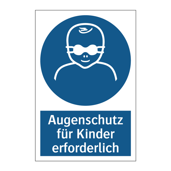Augenschutz für Kinder erforderlich