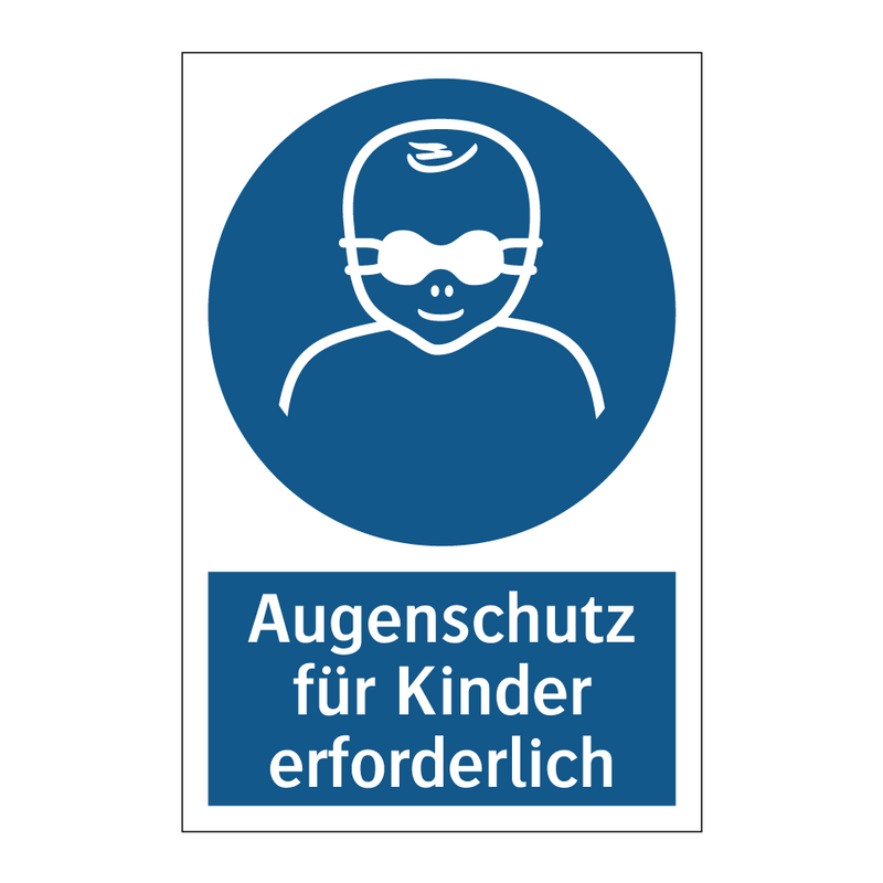 Augenschutz für Kinder erforderlich