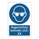 Augenschutz befindet sich: XX