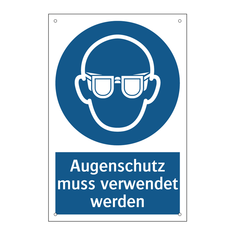 Augenschutz muss verwendet werden