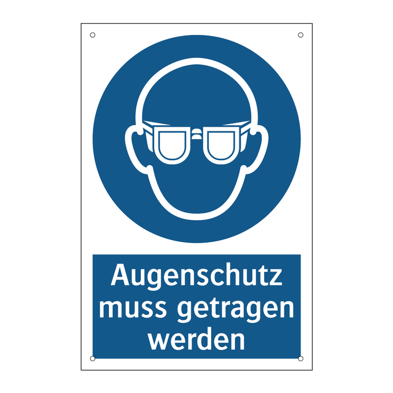 Augenschutz muss getragen werden