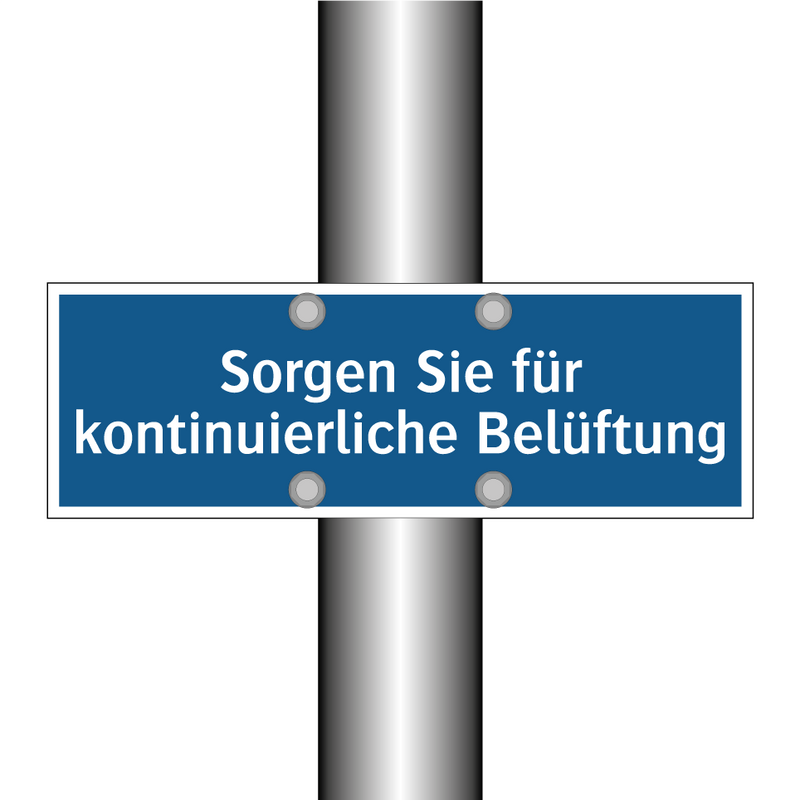 Sorgen Sie für kontinuierliche Belüftung