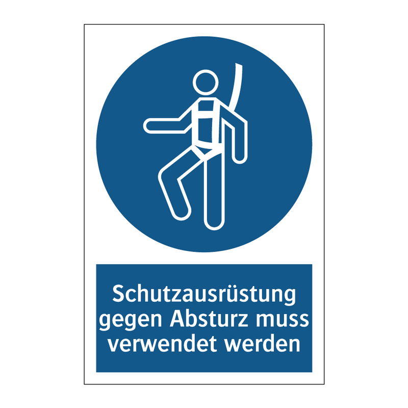 Schutzausrüstung gegen Absturz muss verwendet werden
