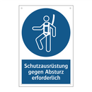 Schutzausrüstung gegen Absturz erforderlich