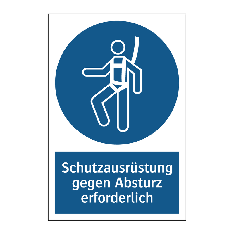 Schutzausrüstung gegen Absturz erforderlich