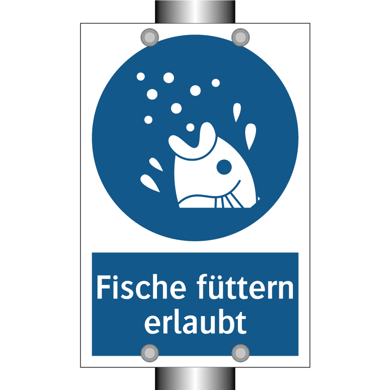 Fische füttern erlaubt
