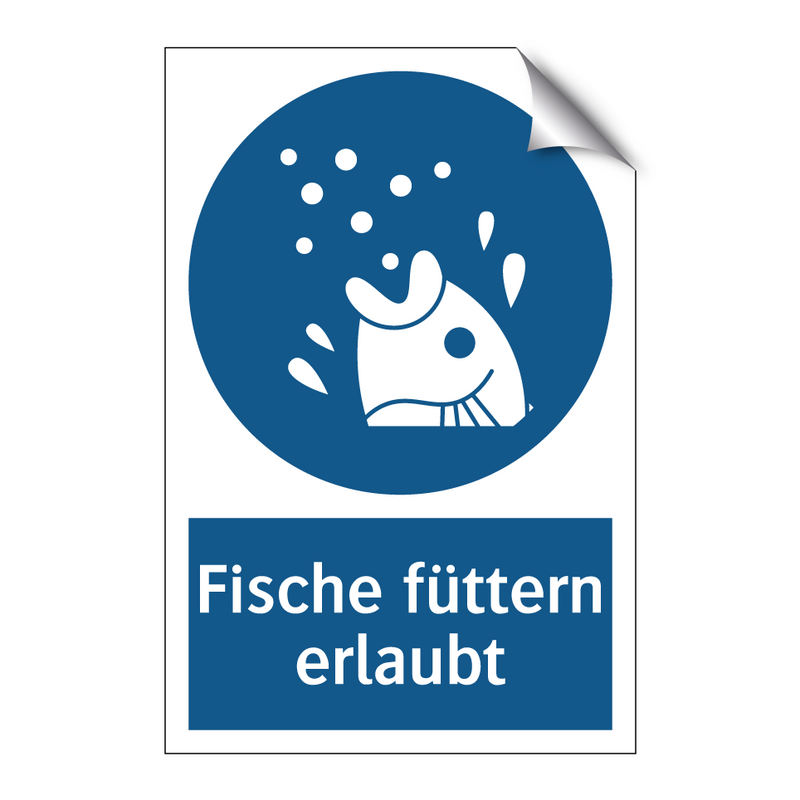 Fische füttern erlaubt