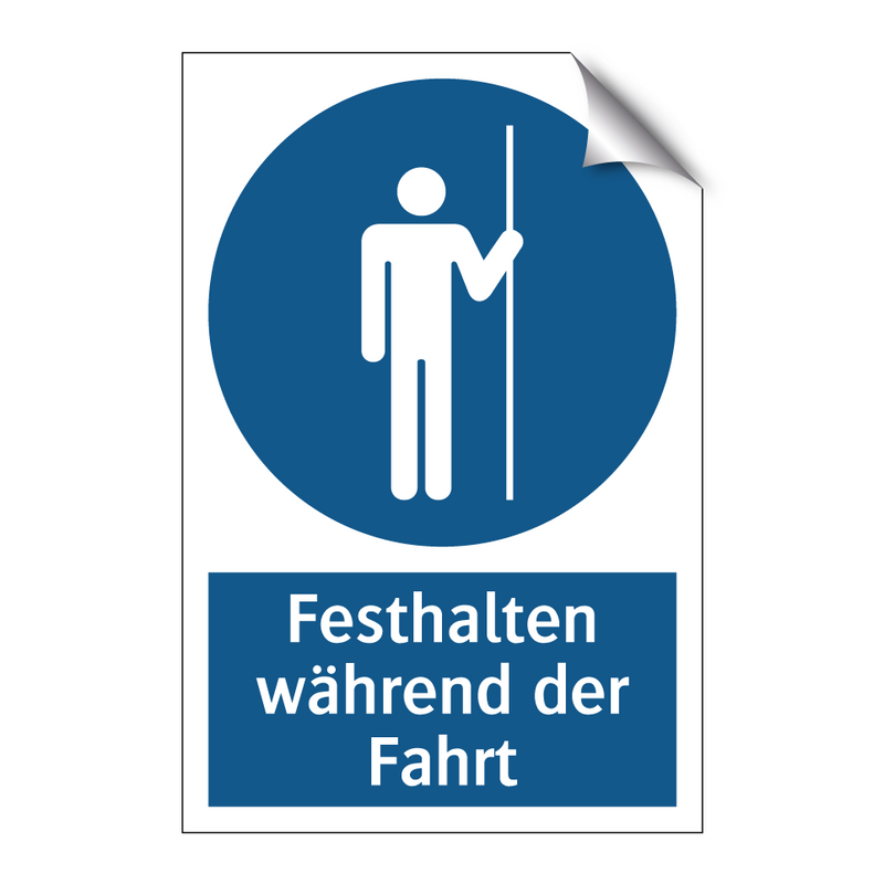 Festhalten während der Fahrt