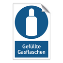 Gefüllte Gasflaschen