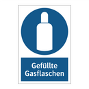 Gefüllte Gasflaschen