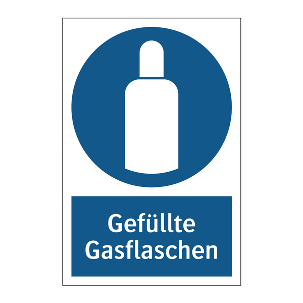 Gefüllte Gasflaschen