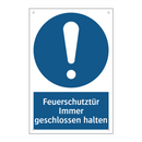 Feuerschutztür Immer geschlossen halten