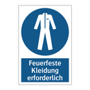 Feuerfeste Kleidung erforderlich