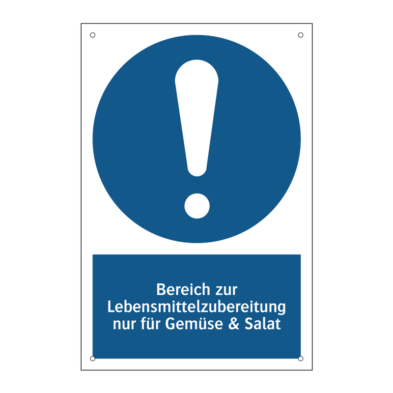 Bereich zur Lebensmittelzubereitung nur für Gemüse & Salat