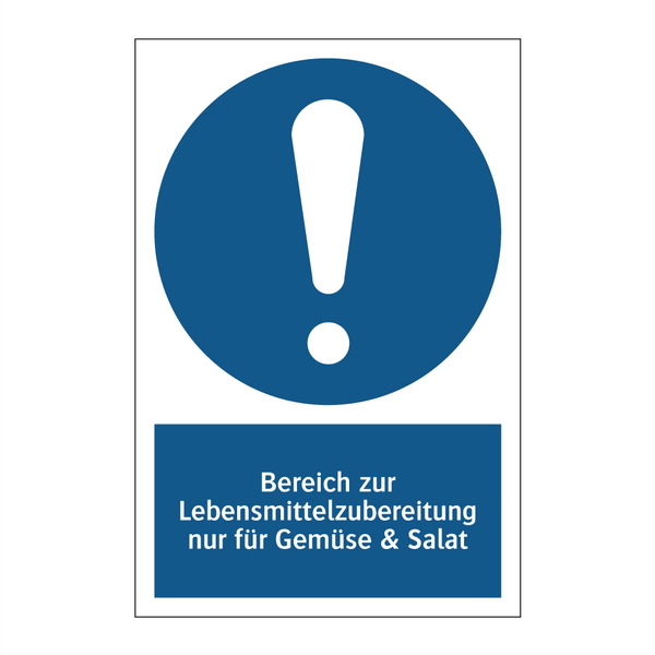 Bereich zur Lebensmittelzubereitung nur für Gemüse & Salat