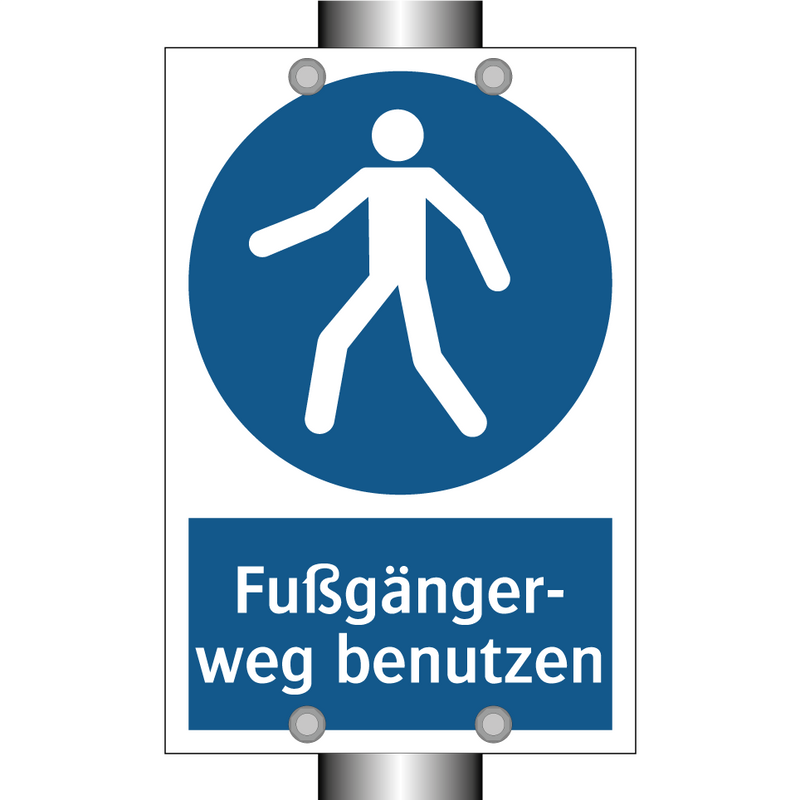 Fußgänger- weg benutzen