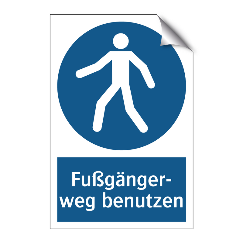 Fußgänger- weg benutzen