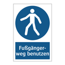Fußgänger- weg benutzen