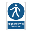 Fußgängerweg benutzen