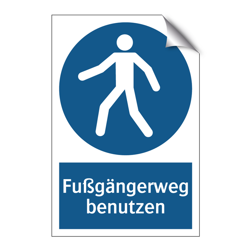 Fußgängerweg benutzen