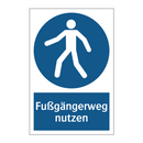 Fußgängerweg nutzen