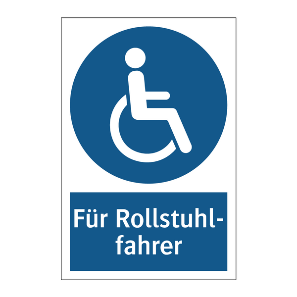 Für Rollstuhl- fahrer