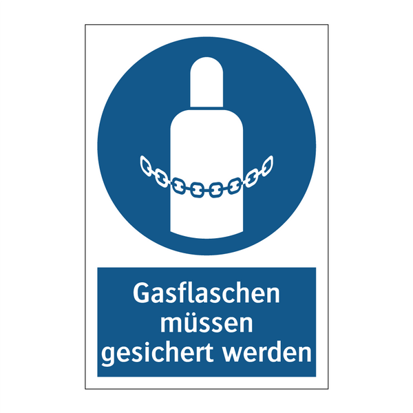 Gasflaschen müssen gesichert werden
