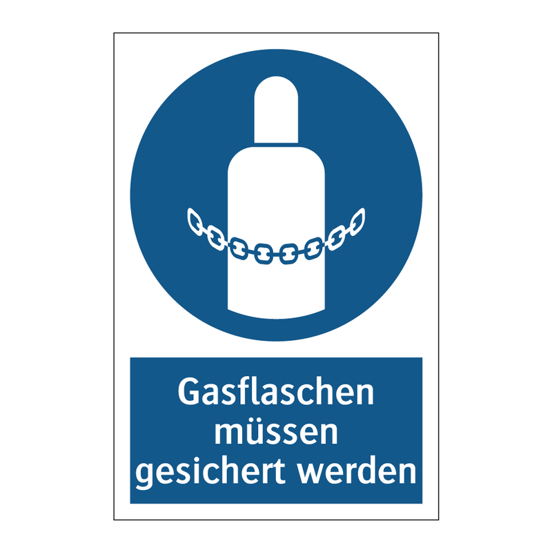 Gasflaschen müssen gesichert werden
