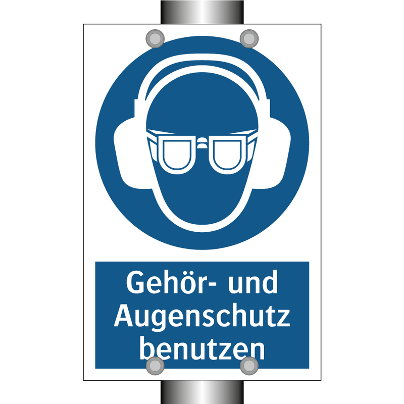 Gehör- und Augenschutz benutzen