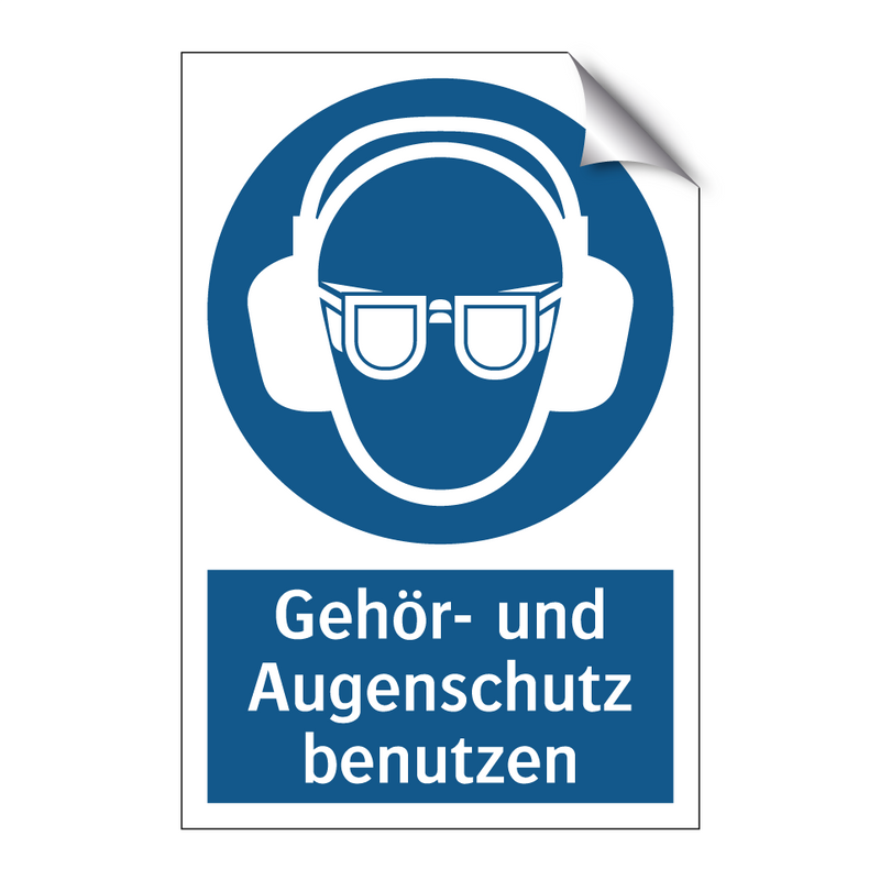 Gehör- und Augenschutz benutzen