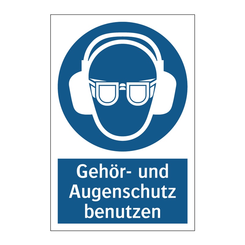 Gehör- und Augenschutz benutzen